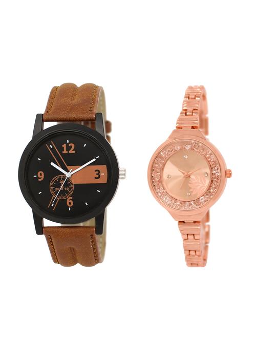 ACNOS Round dial analog couple watch(WAT-LR-01-225-COMBO) - 15500377 - Standard Image - 1
