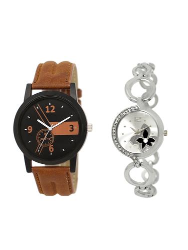 ACNOS Round dial analog couple watch(WAT-LR-01-231-COMBO) - 15500381 - Very Small Image - 1