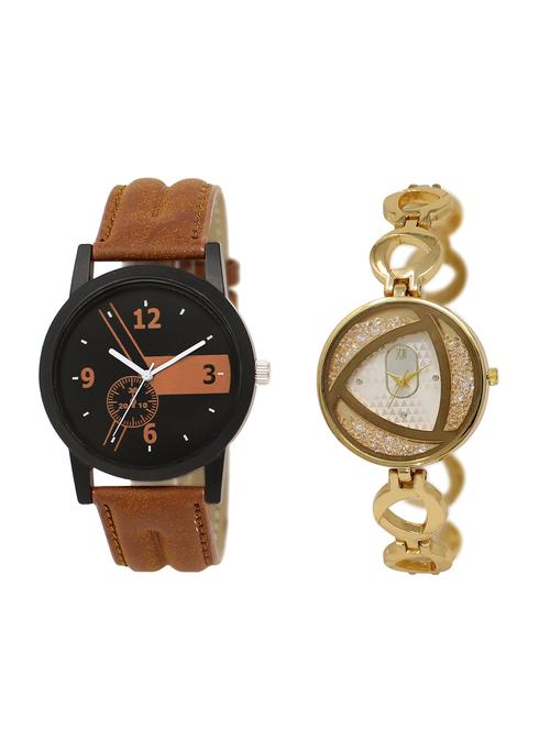 ACNOS Round dial analog couple watch(WAT-LR-01-239-COMBO) - 15500389 - Very Small Image - 1