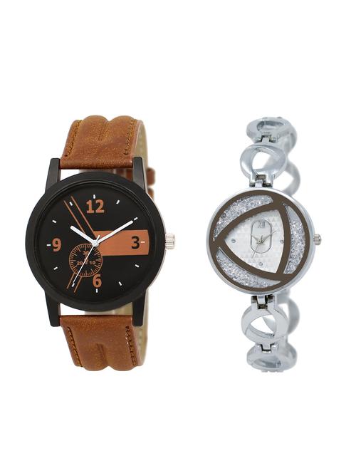ACNOS Round dial analog couple watch(WAT-LR-01-240-COMBO) - 15500390 - Very Small Image - 1