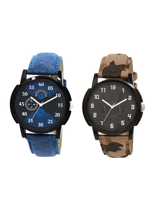 ACNOS Round dial analog watch combo(WAT-LR-02-03-COMBO) - 15500391 - Standard Image - 1