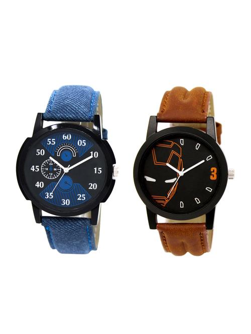 ACNOS Round dial analog watch combo(WAT-LR-02-04-COMBO) - 15500392 - Standard Image - 1