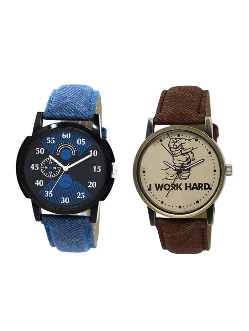 ACNOS Round dial analog watch combo(WAT-LR-02-29-COMBO) - 15500417 - Standard Image - 1