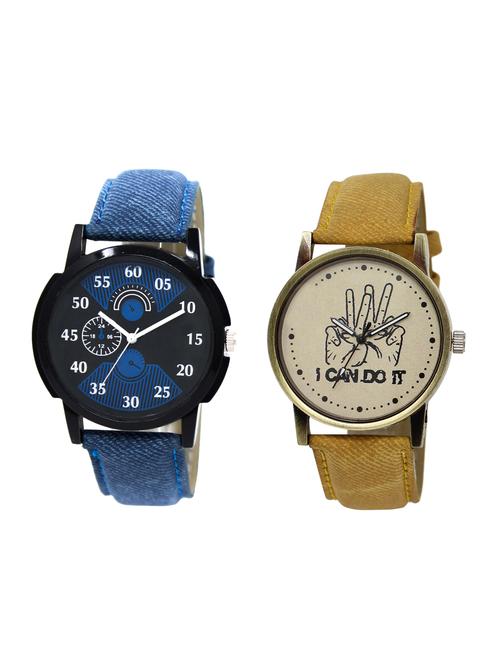 ACNOS Round dial analog watch combo(WAT-LR-02-30-COMBO) - 15500418 - Standard Image - 1