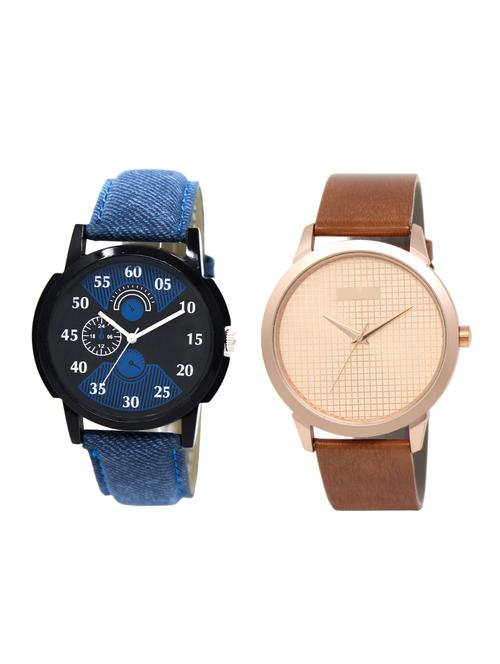 ACNOS Round dial analog watch combo(WAT-LR-02-34-COMBO) - 15500422 - Standard Image - 1