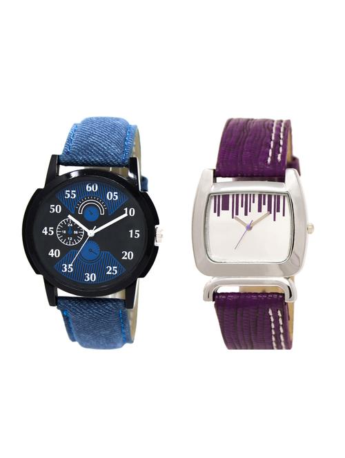 ACNOS Round dial analog watch combo(WAT-LR-02-207-COMBO) - 15500423 - Very Small Image - 1