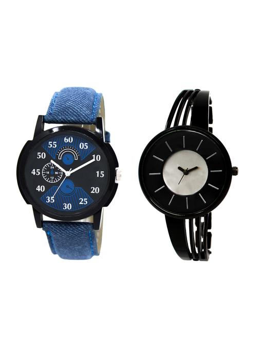 ACNOS Round dial analog couple watch(WAT-LR-02-212-COMBO) - 15500424 - Very Small Image - 1