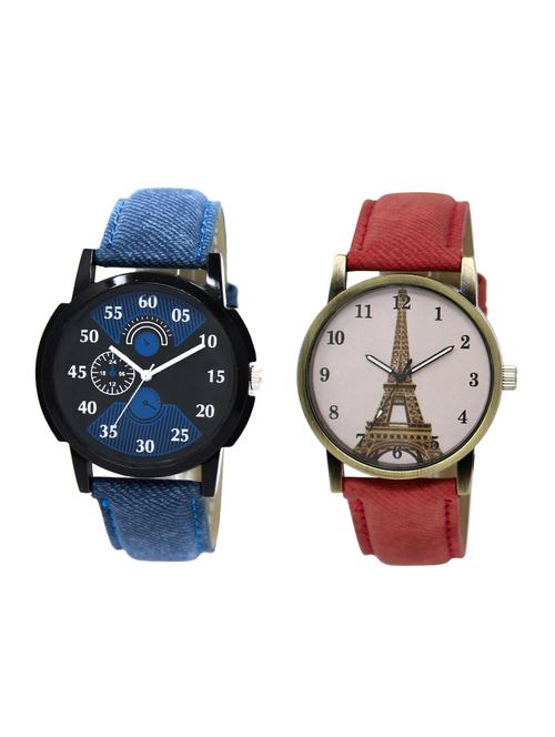 ACNOS Round dial analog watch combo(WAT-LR-02-230-COMBO) - 15500426 - Very Small Image - 1