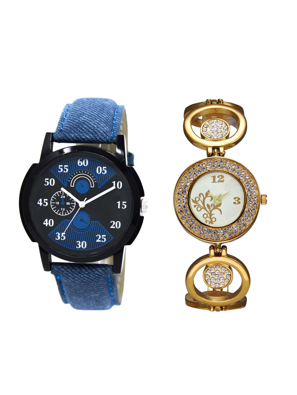 ACNOS Round dial analog couple watch(WAT-LR-02-204-COMBO) - 15500430 - Zoom Image - 1