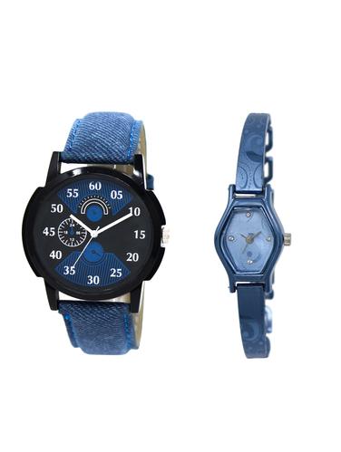 ACNOS Round dial analog couple watch(WAT-LR-02-218-COMBO) - 15500441 - Very Small Image - 1