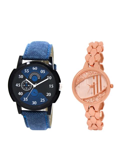 ACNOS Round dial analog couple watch(WAT-LR-02-222-COMBO) - 15500445 - Standard Image - 1