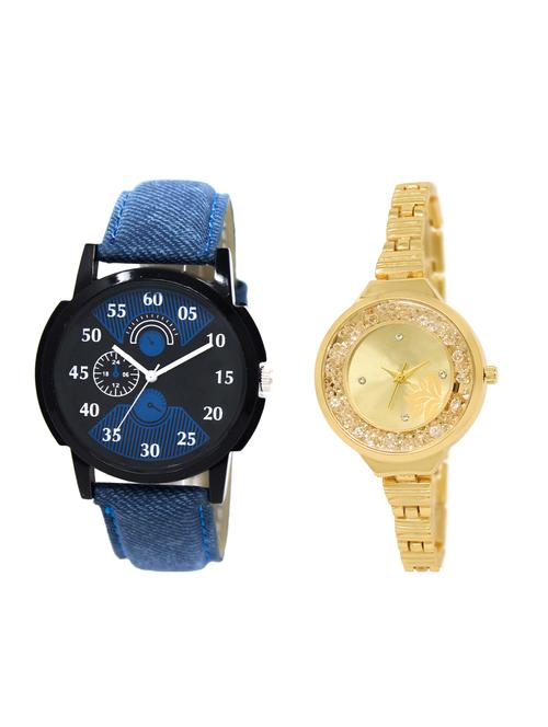 ACNOS Round dial analog couple watch(WAT-LR-02-224-COMBO) - 15500447 - Standard Image - 1