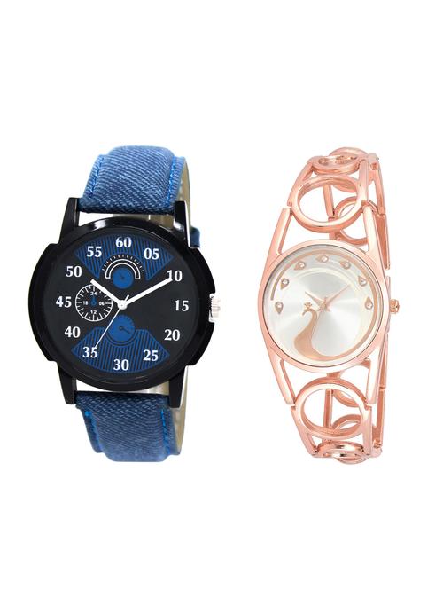 ACNOS Round dial analog couple watch(WAT-LR-02-232-COMBO) - 15500453 - Standard Image - 1
