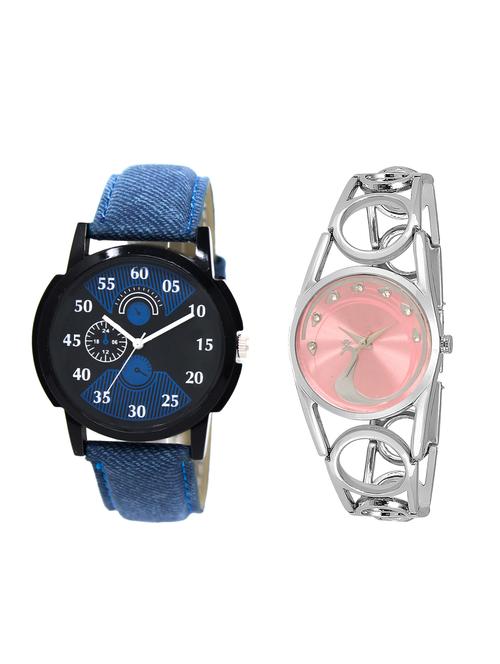 ACNOS Round dial analog couple watch(WAT-LR-02-233-COMBO) - 15500454 - Standard Image - 1