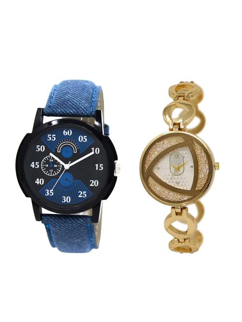 ACNOS Round dial analog couple watch(WAT-LR-02-239-COMBO) - 15500460 - Very Small Image - 1