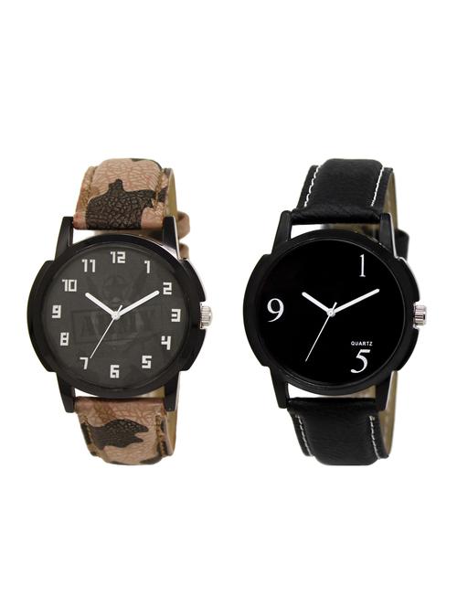 ACNOS Round dial analog watch combo(WAT-LR-03-06-COMBO) - 15500464 - Standard Image - 1