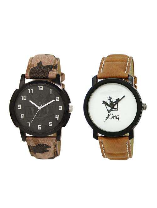 ACNOS Round dial analog watch combo(WAT-LR-03-18-COMBO) - 15500476 - Standard Image - 1