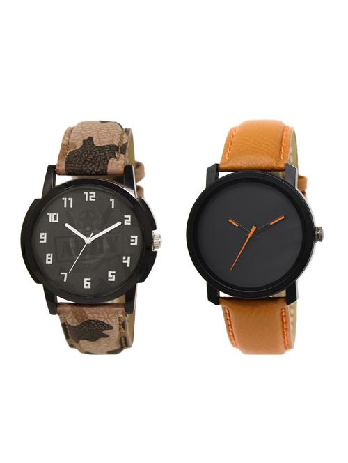ACNOS Round dial analog watch combo(WAT-LR-03-20-COMBO) - 15500478 - Standard Image - 1