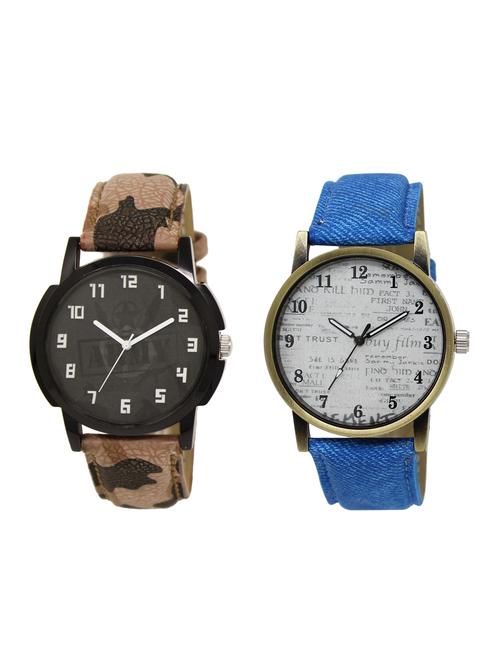 ACNOS Round dial analog watch combo(WAT-LR-03-28-COMBO) - 15500486 - Standard Image - 1