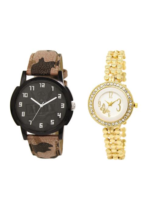 ACNOS Round dial analog couple watch(WAT-LR-03-203-COMBO) - 15500499 - Standard Image - 1