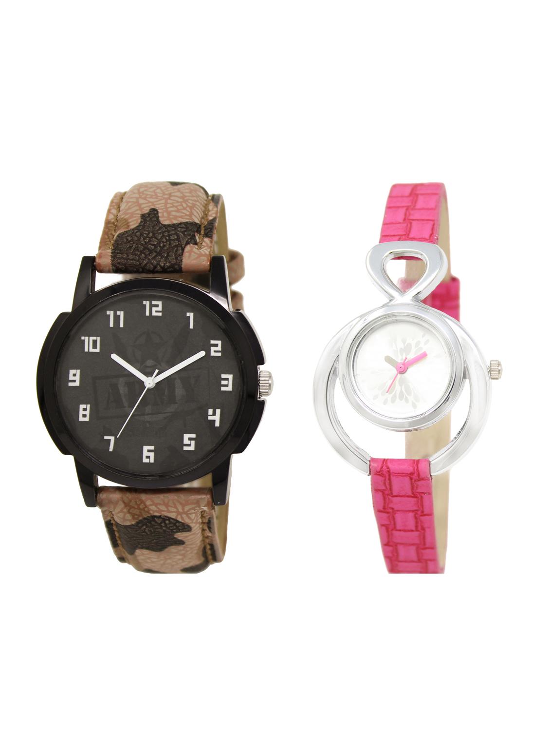 ACNOS Round dial analog couple watch(WAT-LR-03-205-COMBO) - 15500501 - Zoom Image - 1