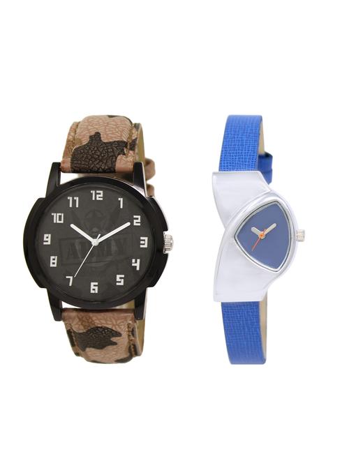 ACNOS Round dial analog couple watch(WAT-LR-03-208-COMBO) - 15500503 - Standard Image - 1