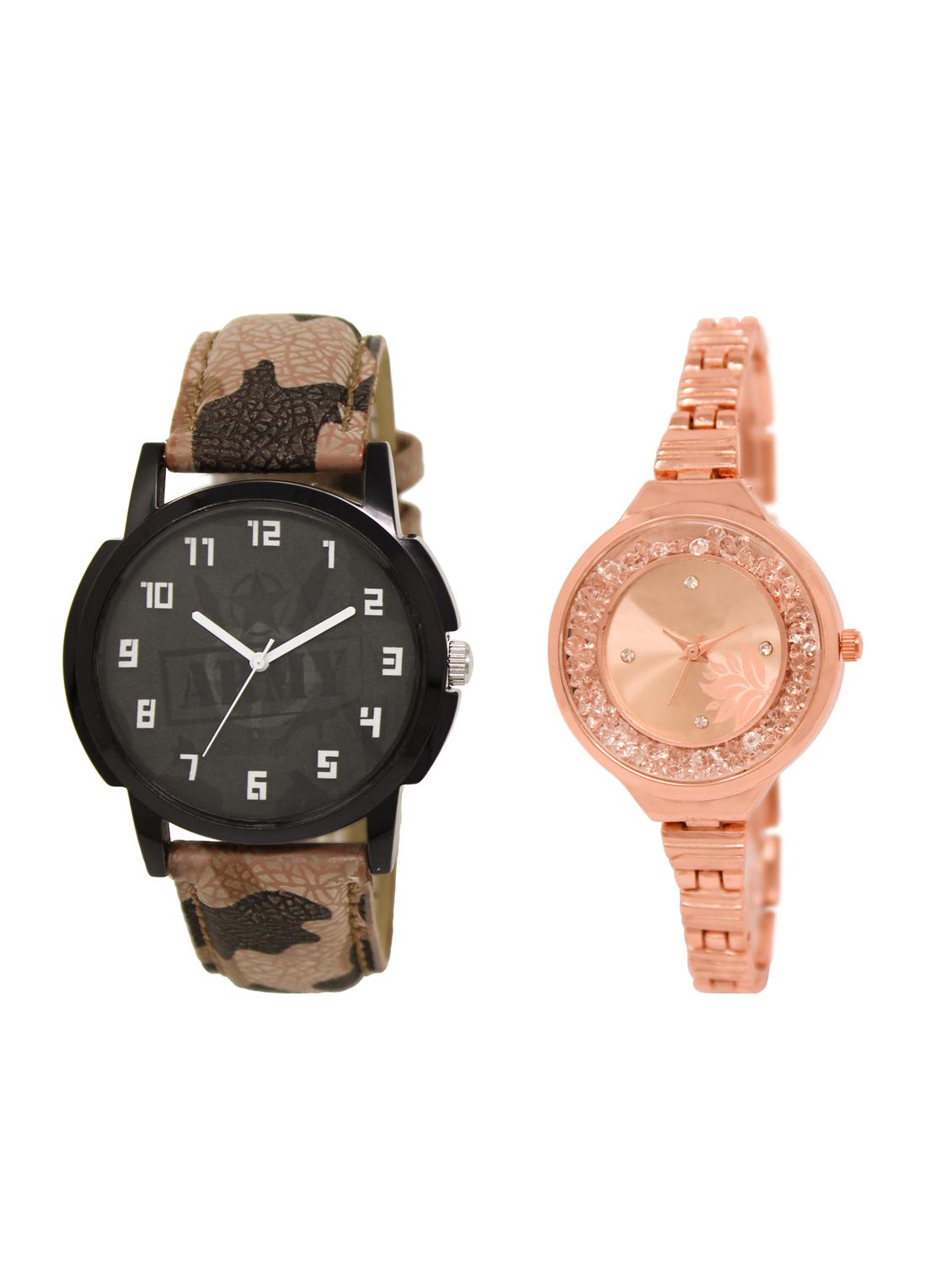 ACNOS Round dial analog couple watch(WAT-LR-03-225-COMBO) - 15500518 - Zoom Image - 1