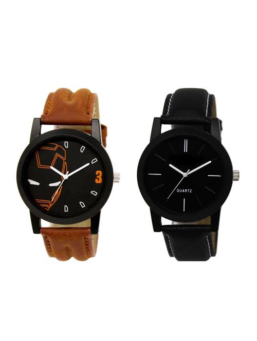 ACNOS Round dial analog watch combo(WAT-LR-04-05-COMBO) - 15500532 - Standard Image - 1