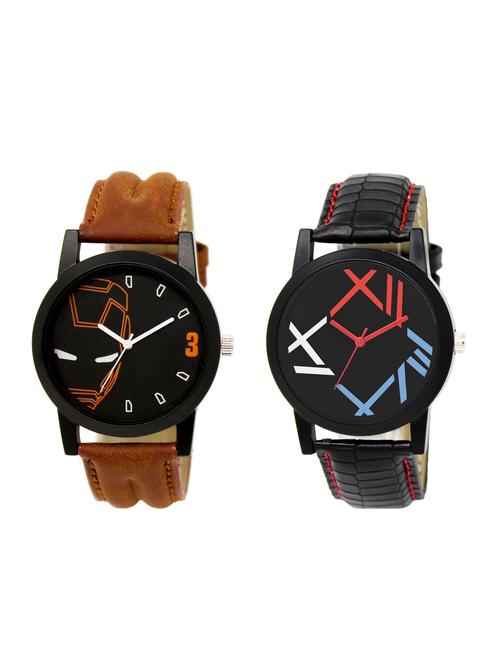 ACNOS Round dial analog watch combo(WAT-LR-04-12-COMBO) - 15500539 - Standard Image - 1