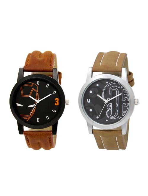 ACNOS Round dial analog watch combo(WAT-LR-04-14-COMBO) - 15500541 - Standard Image - 1