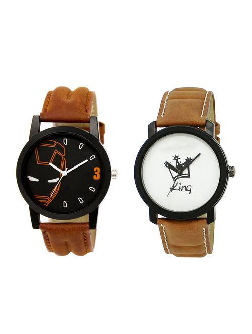 ACNOS Round dial analog watch combo(WAT-LR-04-18-COMBO) - 15500545 - Standard Image - 1