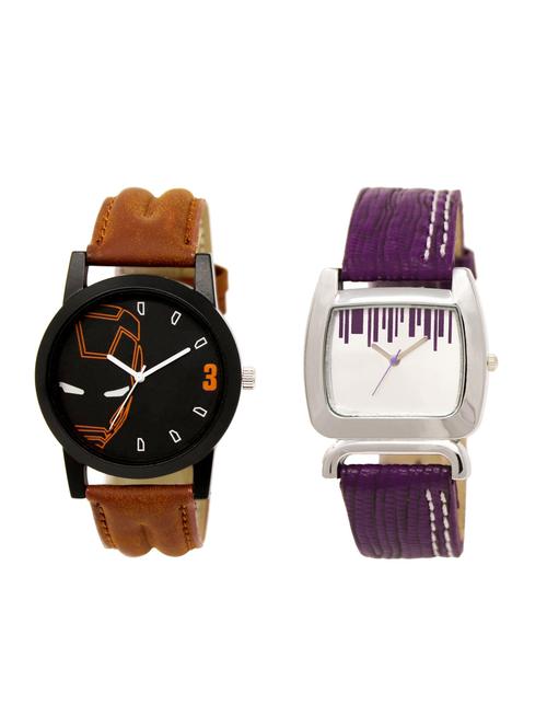 ACNOS Round dial analog watch combo(WAT-LR-04-207-COMBO) - 15500562 - Very Small Image - 1