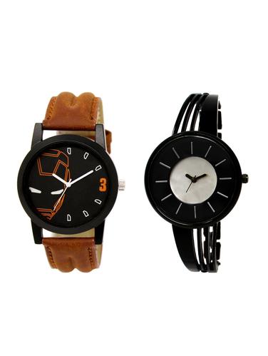 ACNOS Round dial analog couple watch(WAT-LR-04-212-COMBO) - 15500563 - Very Small Image - 1