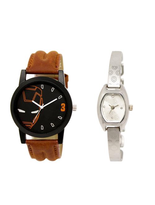 ACNOS Round dial analog couple watch(WAT-LR-04-219-COMBO) - 15500581 - Very Small Image - 1