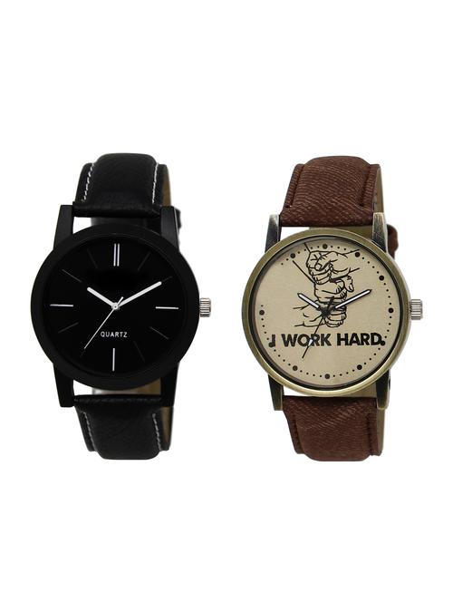 ACNOS Round dial analog watch combo(WAT-LR-05-29-COMBO) - 15500624 - Standard Image - 1