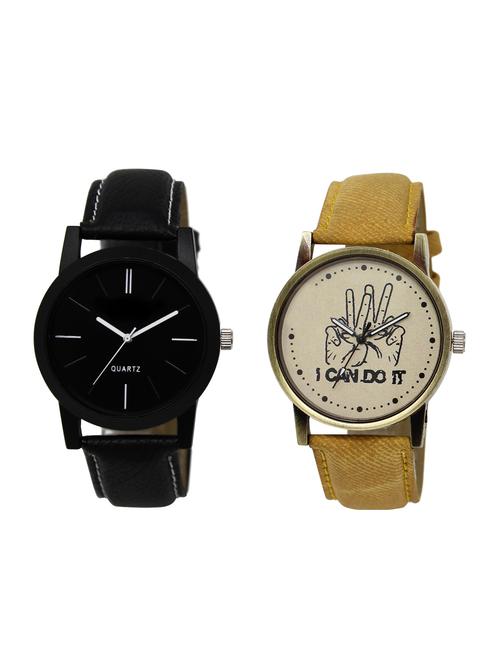 ACNOS Round dial analog watch combo(WAT-LR-05-30-COMBO) - 15500625 - Standard Image - 1