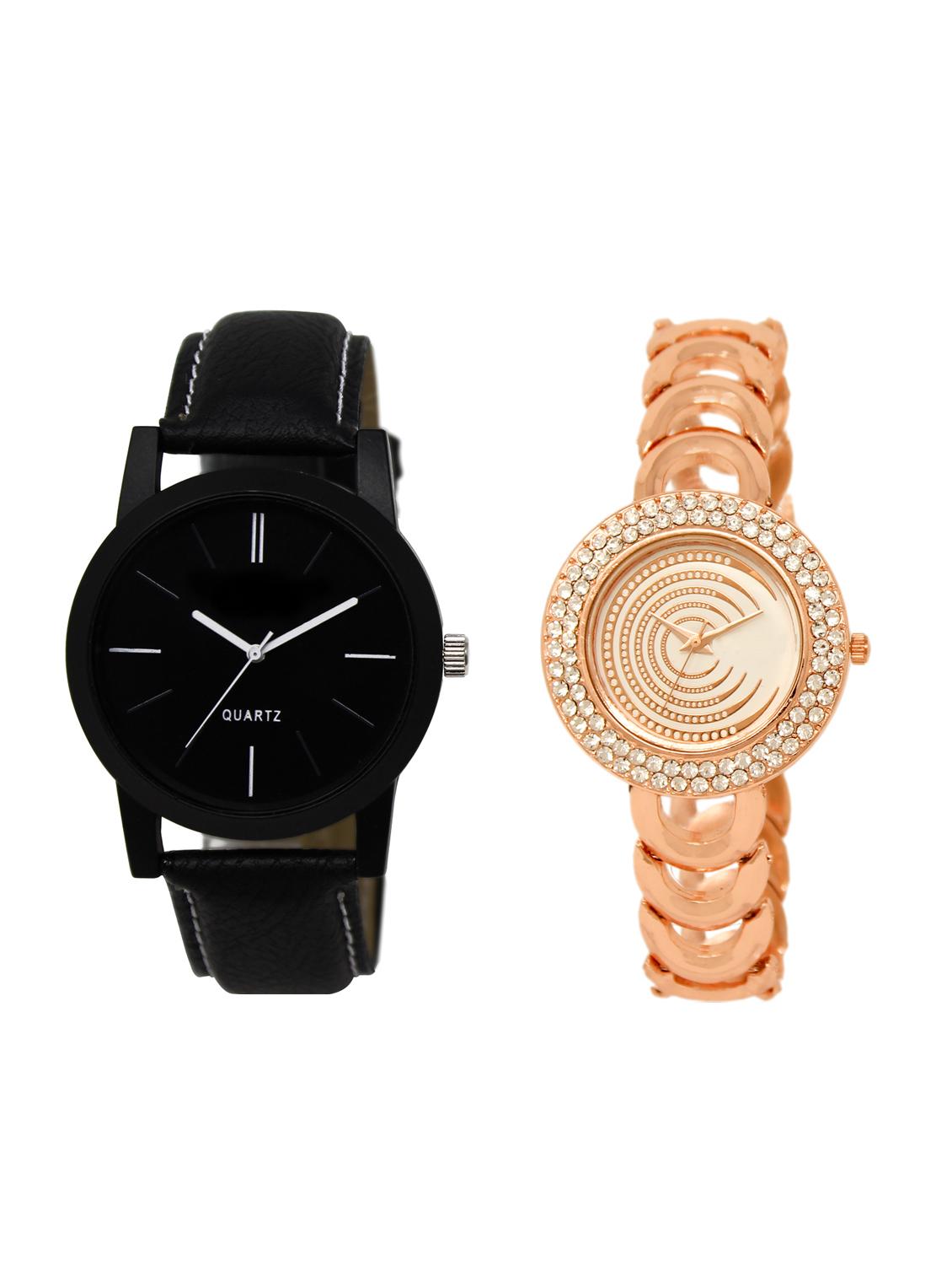 ACNOS Round dial analog couple watch(WAT-LR-05-202-COMBO) - 15500635 - Zoom Image - 1