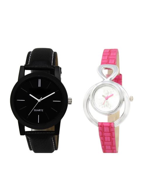 ACNOS Round dial analog couple watch(WAT-LR-05-205-COMBO) - 15500638 - Standard Image - 1