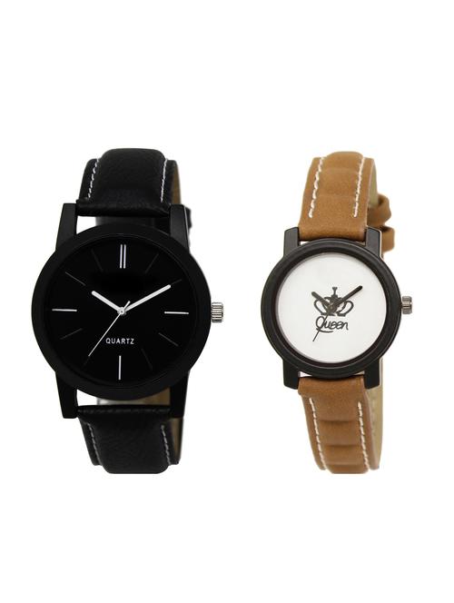ACNOS Round dial analog couple watch(WAT-LR-05-209-COMBO) - 15500641 - Standard Image - 1