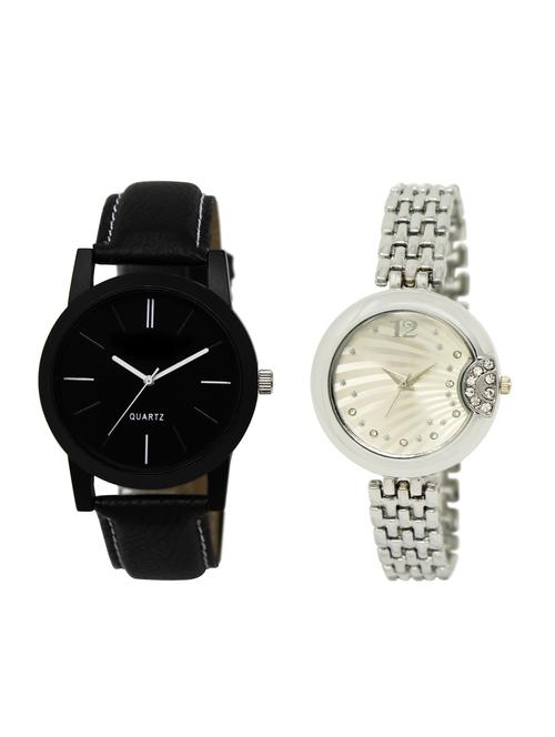 ACNOS Round dial analog couple watch(WAT-LR-05-228-COMBO) - 15500658 - Standard Image - 1
