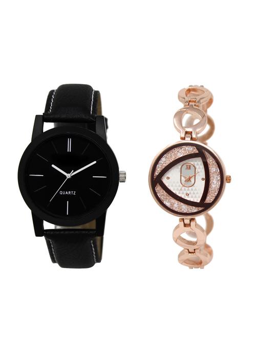 ACNOS Round dial analog couple watch(WAT-LR-05-238-COMBO) - 15500666 - Standard Image - 1