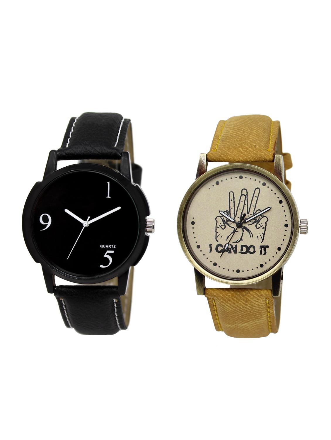 ACNOS Round dial analog watch combo(WAT-LR-06-30-COMBO) - 15500692 - Zoom Image - 1