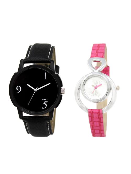 ACNOS Round dial analog couple watch(WAT-LR-06-205-COMBO) - 15500705 - Standard Image - 1