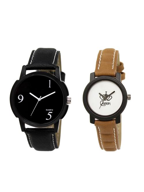 ACNOS Round dial analog couple watch(WAT-LR-06-209-COMBO) - 15500708 - Standard Image - 1