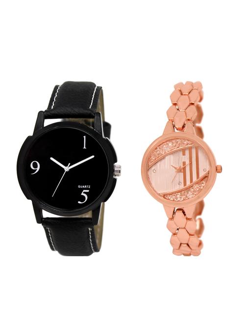ACNOS Round dial analog couple watch(WAT-LR-06-222-COMBO) - 15500719 - Very Small Image - 1