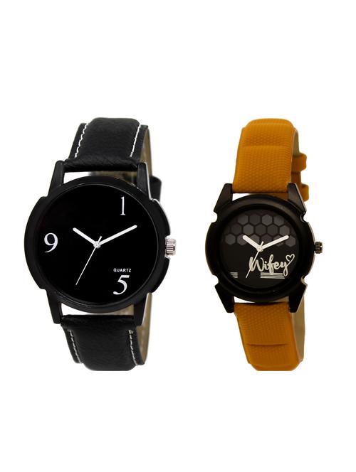 ACNOS Round dial analog couple watch(WAT-LR-06-235-COMBO) - 15500730 - Very Small Image - 1