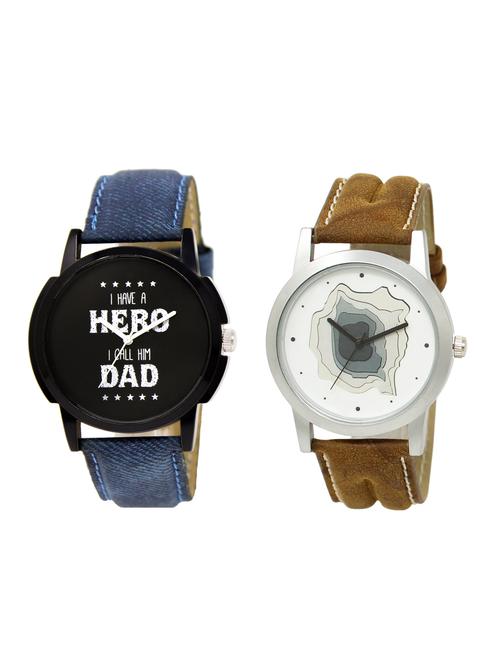 ACNOS Round dial analog watch combo(WAT-LR-07-09-COMBO) - 15500737 - Standard Image - 1