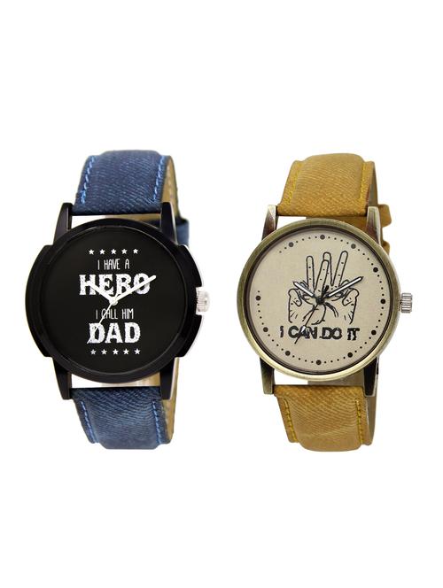 ACNOS Round dial analog watch combo(WAT-LR-07-30-COMBO) - 15500758 - Standard Image - 1