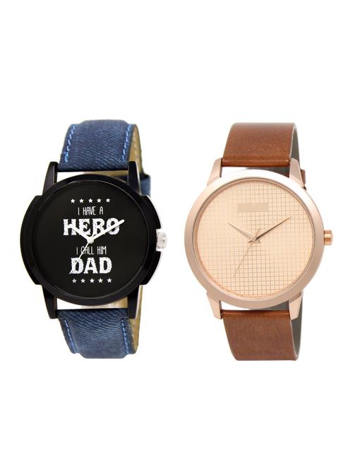 ACNOS Round dial analog watch combo(WAT-LR-07-34-COMBO) - 15500762 - Very Small Image - 1