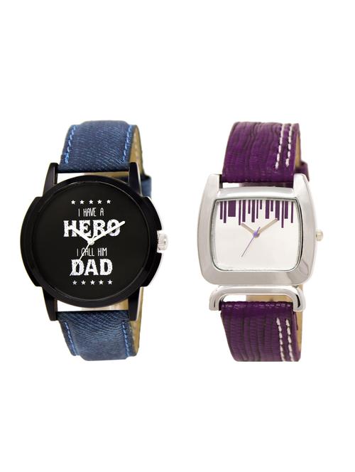ACNOS Round dial analog watch combo(WAT-LR-07-207-COMBO) - 15500763 - Very Small Image - 1